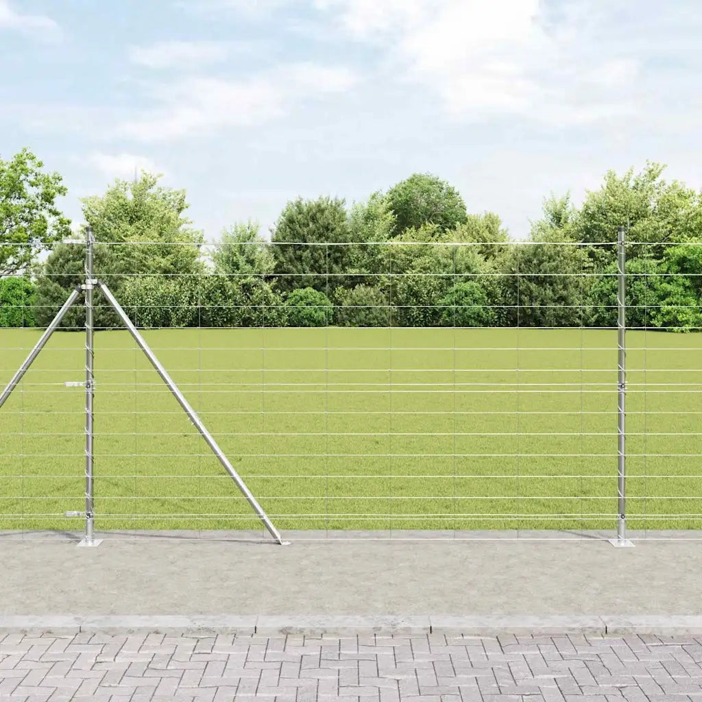 Palo della recinzione Zincato 25 x 1,4 m Acciaio
