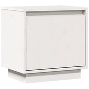 Comodino | Armadio da Notte | Mobiletto da notte Bianco 40x30x40 cm in Legno Massello di Pino