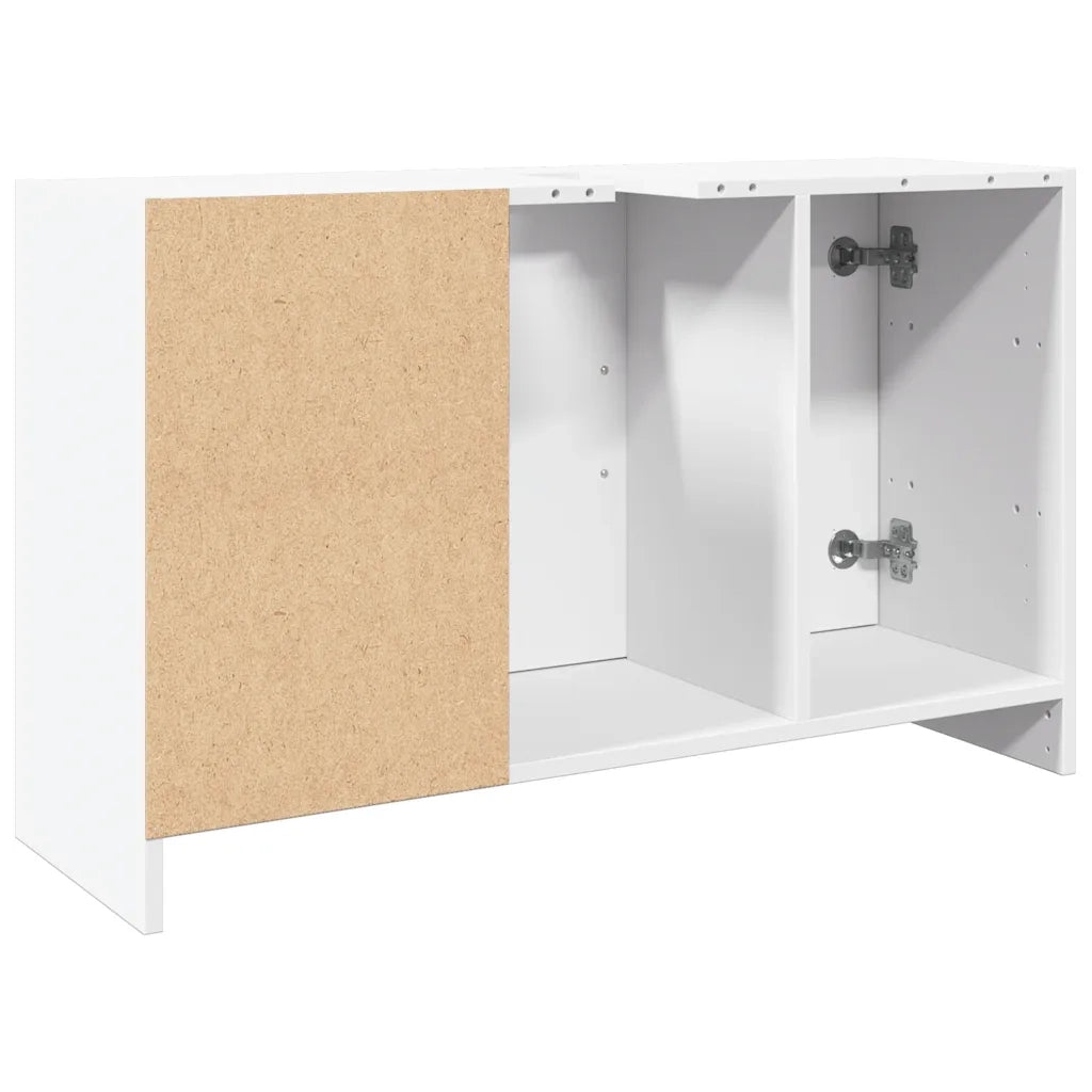 Mobile Lavabo-Armadietto da bagno Bianco 90x29x55 cm in Truciolato