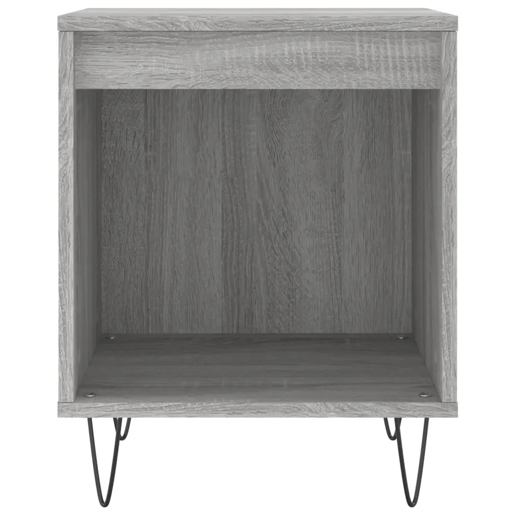 Comodino Grigio Sonoma 40x35x50 cm in Legno Multistrato 830728