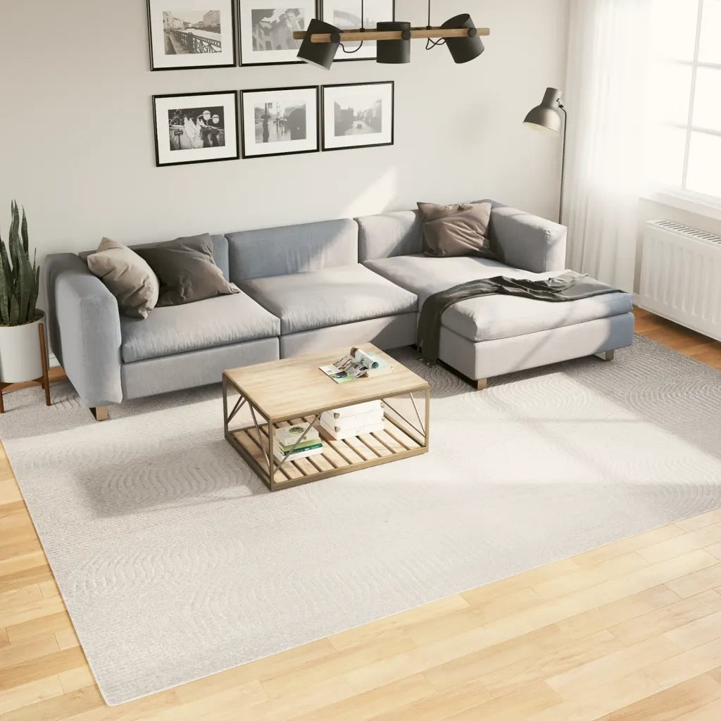 vidaXL Tappeto IZA a Pelo Corto Aspetto Scandinavo Crema 240x340 cm