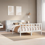 Letto Libreria senza Materasso Bianco 140x200 cm Legno di Pino 3321658