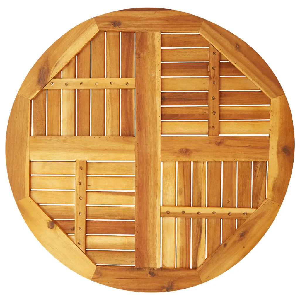 Piano per Tavolo Ã˜80x2,2 cm Rotondo in Legno Massello di Acacia
