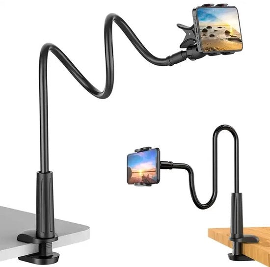 Sostegno per tablet con collo di cigno, braccio flessibile per sedie, adatto per iPad/telefono/Switch/Samsung Galaxy Tab/Kindle Fire HD, ecc., lunghezza complessiva 75-80 cm.