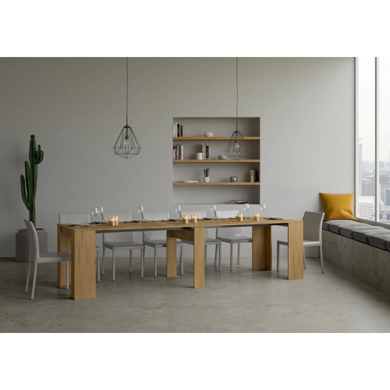 Consolle allungabile 90x40/308 cm Basic - Quercia Natura