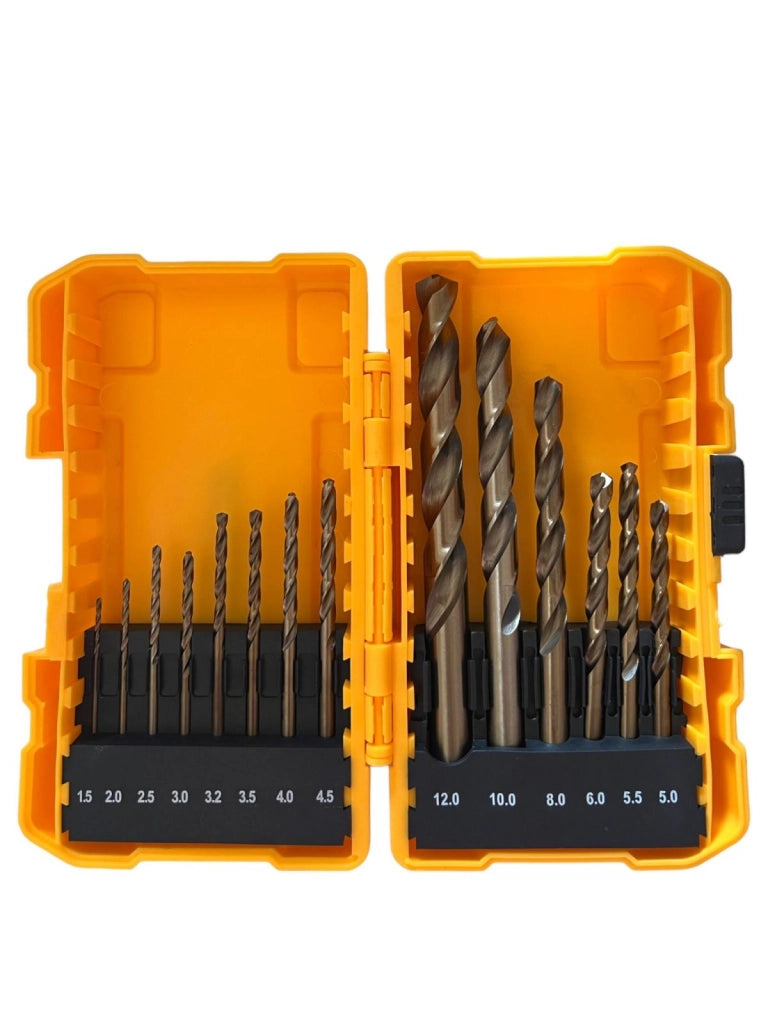 Set 14 punte elicoidali HSS per trapano 1.5 a 12.0 con custodia 501061