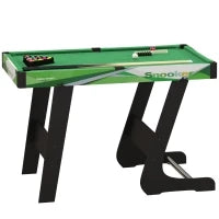 Tavolo da Biliardo Pieghevole con Stecche, Palle e Triangolo per Adulti e Bambini da 12 Anni, 104x55.5x68 cm