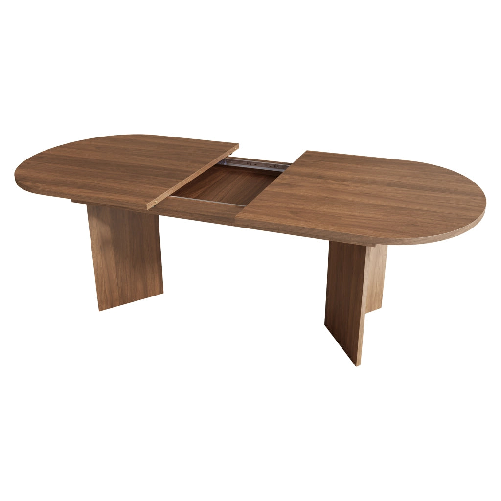 Tavolo da pranzo allungabile 140/180 x 90 cm in MDF; colore noce
