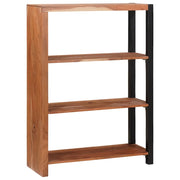 Libreria-Scaffale per Libri-Mobile di Stoccaggio Marrone 80 x 30 x 110 cm Legno di Acacia Massello