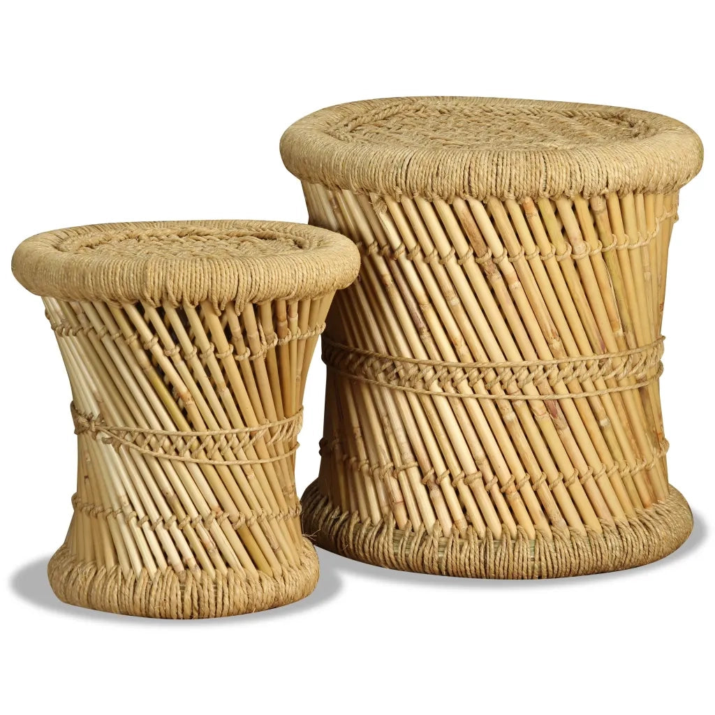 Sgabelli 2 pz in BambÃ¹ e Juta cod mxl 60674