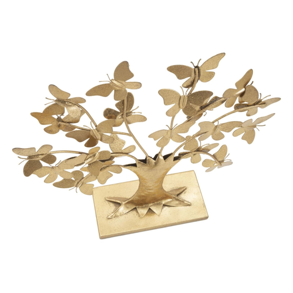 Decoro Albero della Vita Glam con farfalle in ferro dorato