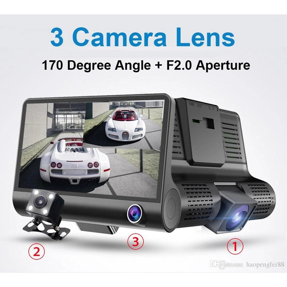 Trade Shop - Mini Dvr Auto Full Hd 1080p Camera Monitor Lcd 4" Anteriore Posteriore Interna -