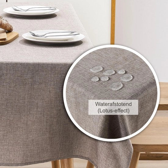 Tavolo con tovaglia in PVC di alta qualità - 40x260 cm - Asciugabile - Asciugamano per tavolo con finitura in lino - Protezione contro macchie