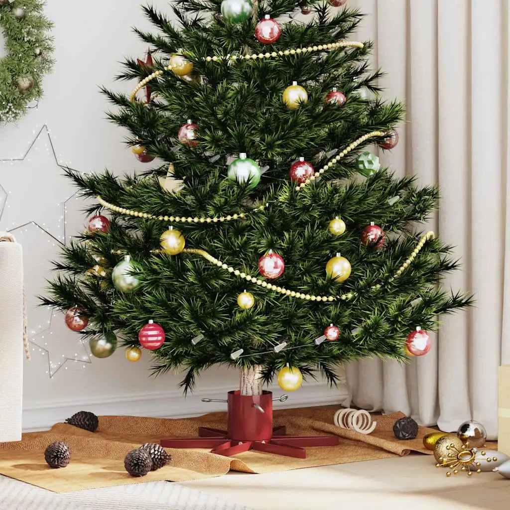 Supporto per Albero di Natale Rosso 50 x 50 x 15,5 cm Acciaio