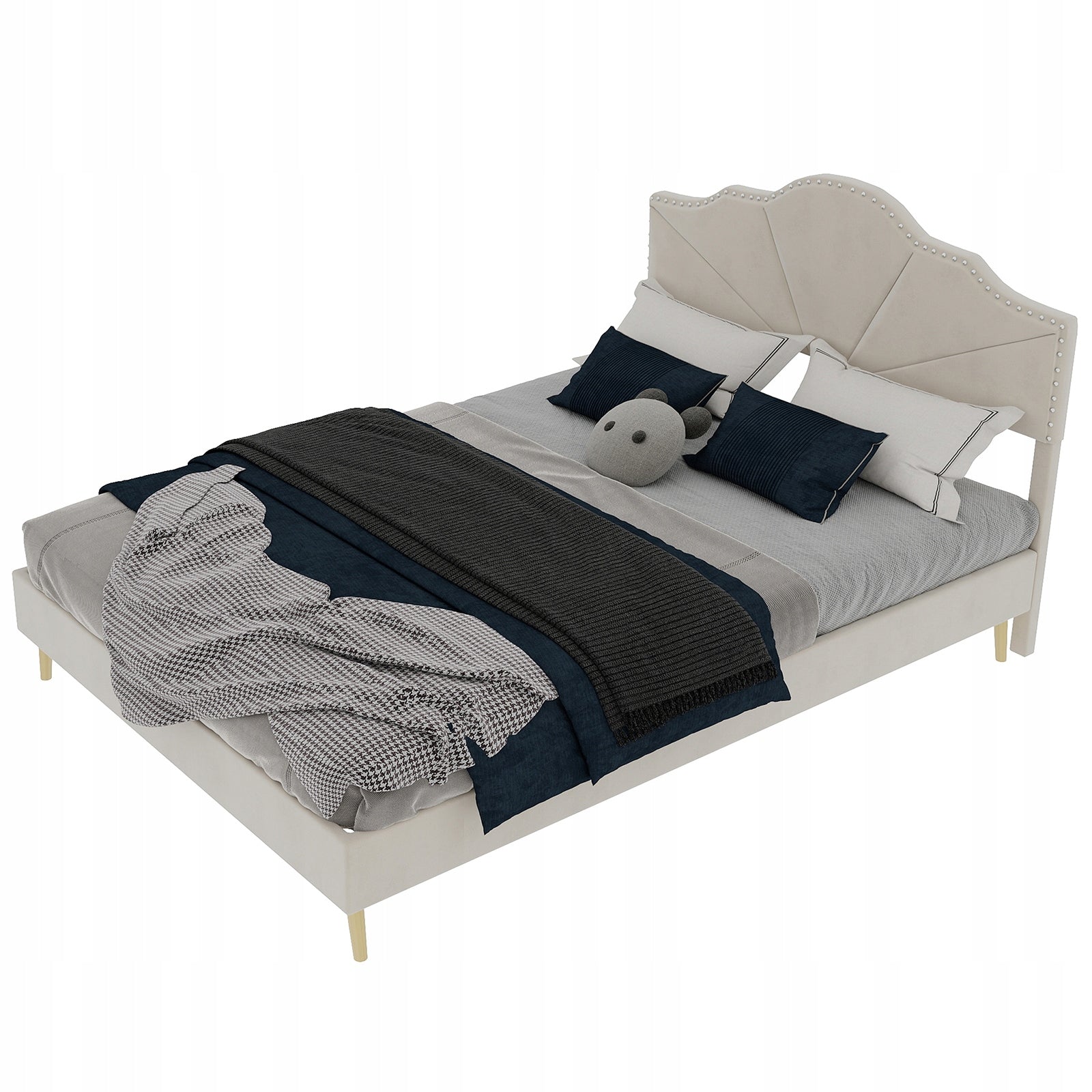 Letto singolo 140x200 - Xylo - Beige minimalista