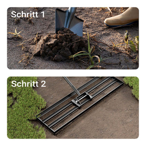 Rastrello livellatore in alluminio 75 x 25 cm, per livellamento e sabbiatura di terreni prati