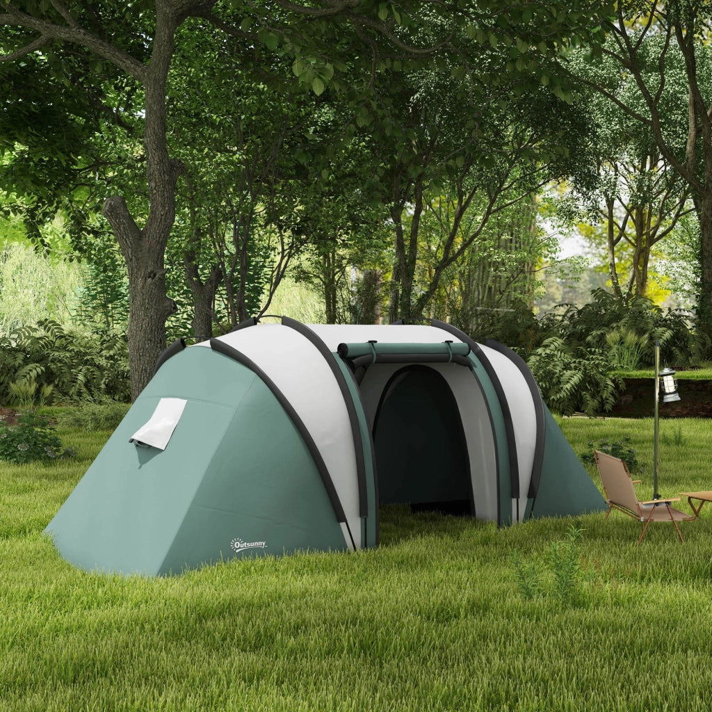Tenda da Campeggio 4-5 Persone 2 Camere ¨C Zephmum ¨C Verde 3000mm Impermeabile