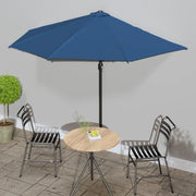 Ombrellone Balcone-Ombrello da giardino Palo in Alluminio Blu 300x155x223cm a Met¨¤
