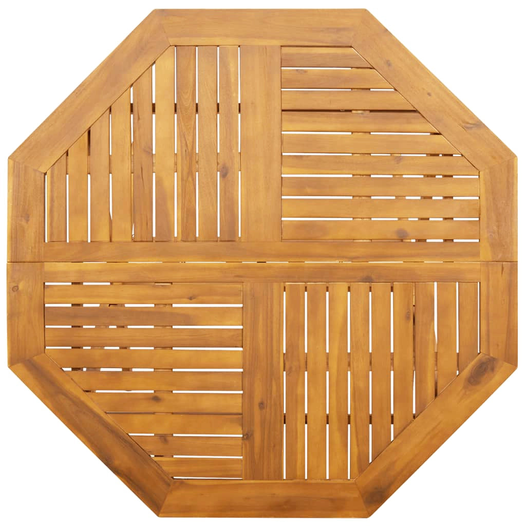 Set da pranzo da giardino 5 pezzi in legno massello di acacia