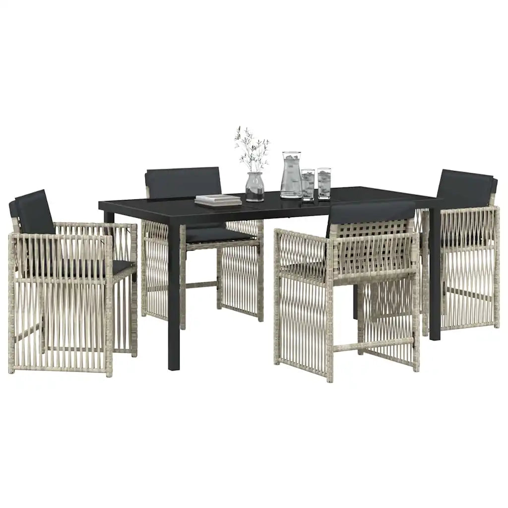Set da Pranzo per Giardino 5 pcs Grigio chiaro 3380667