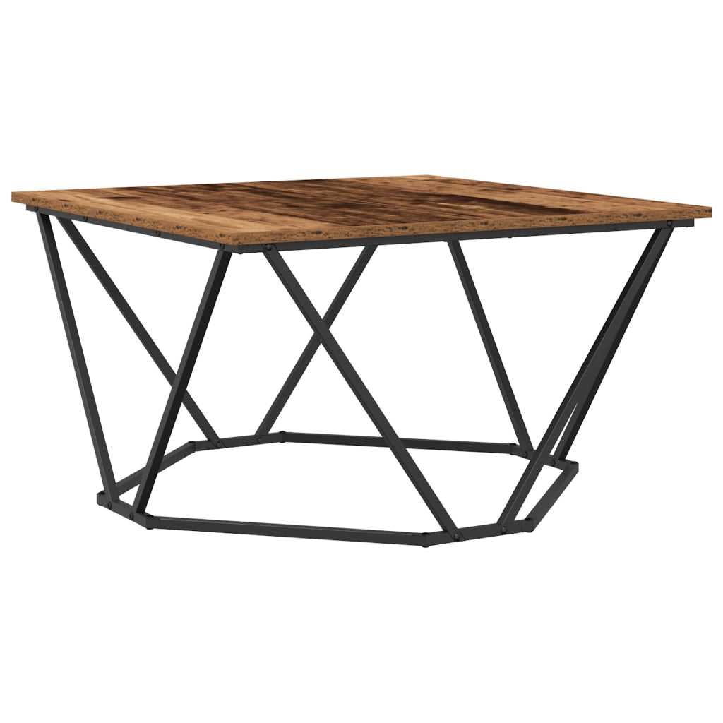 Tavolino da caffÃ¨ in legno antico 80x80x45 cm Legno ingegnerizzato