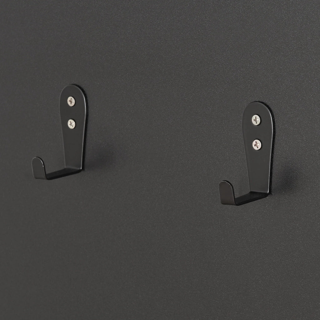 Appendiabiti da parete di design per mobili da ingresso 140 x 60 x 16 cm nero 03_0010376