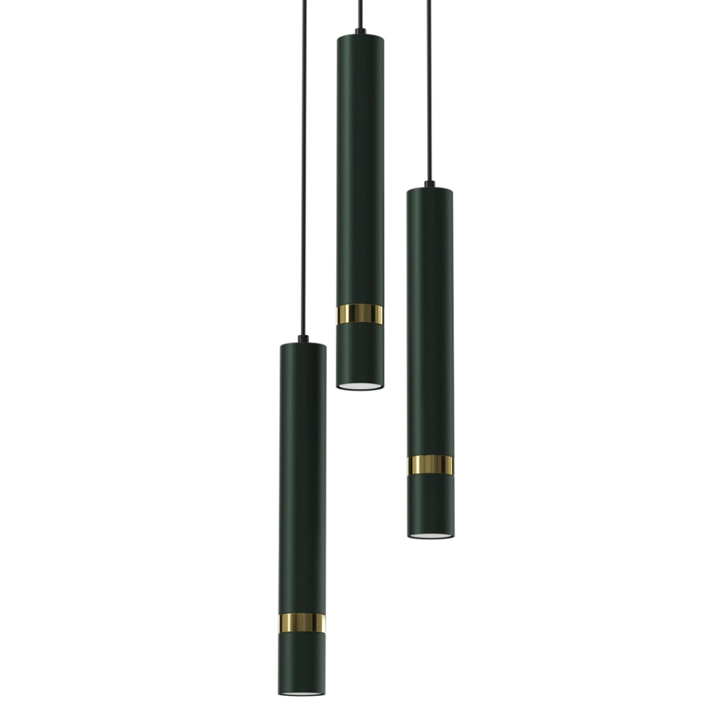 Lampadario Milagro Joker verde oro 3xGU10 regolabile