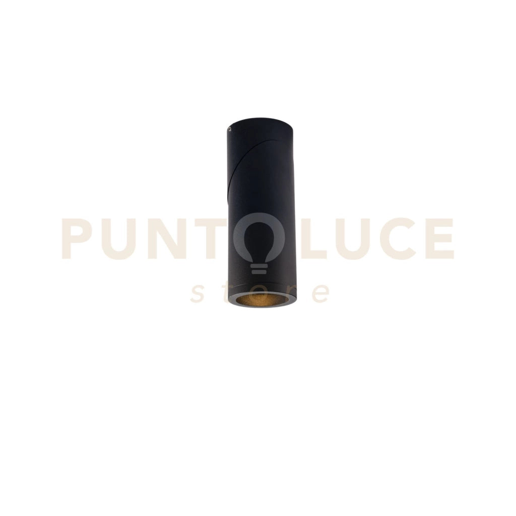 PLAFONIERA GENESIS ATTACCO GU10 NERA 6X15,5CM ORIENTABILE 330° LAMPADINA NON INCLUSA