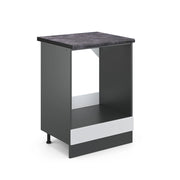 Vicco Mobile per forno da incasso Bianco lucido 60 cm , PL Antracite
