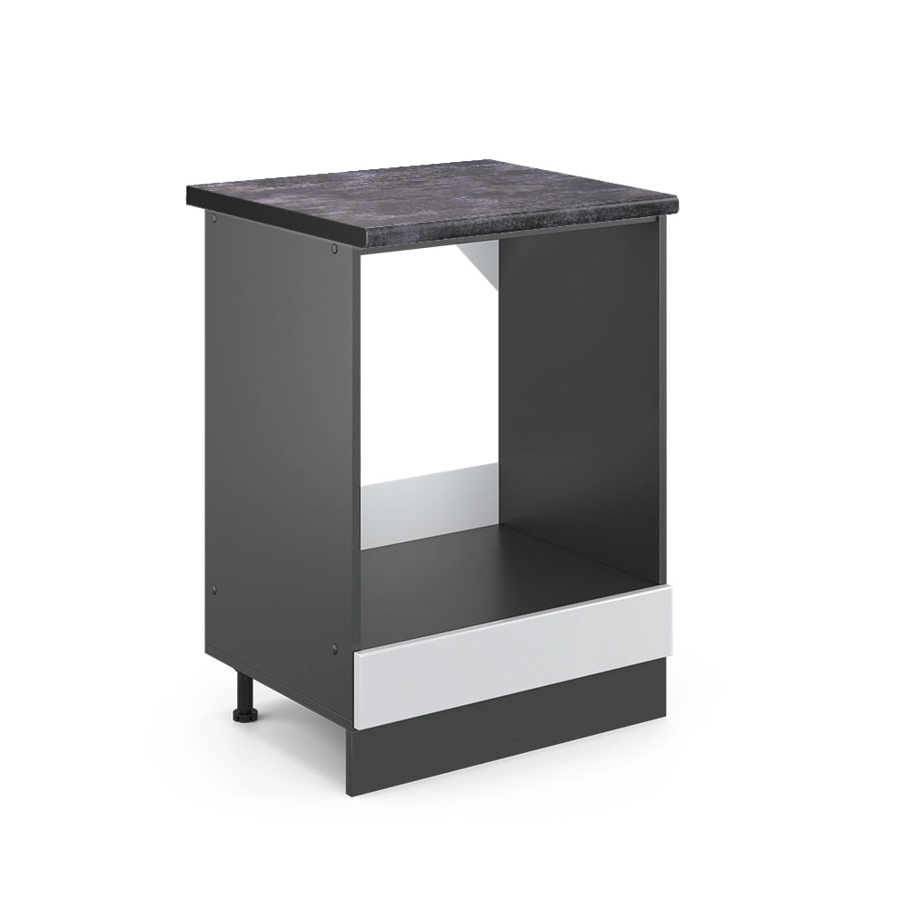 Vicco Mobile per forno da incasso Bianco lucido 60 cm , PL Antracite