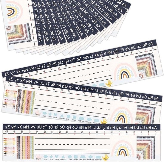 Etichette personalizzabili per classe in stile bohemien - Set da 25 - Studenti - Ufficio - Scuola materna - Etichette personalizzabili per studente