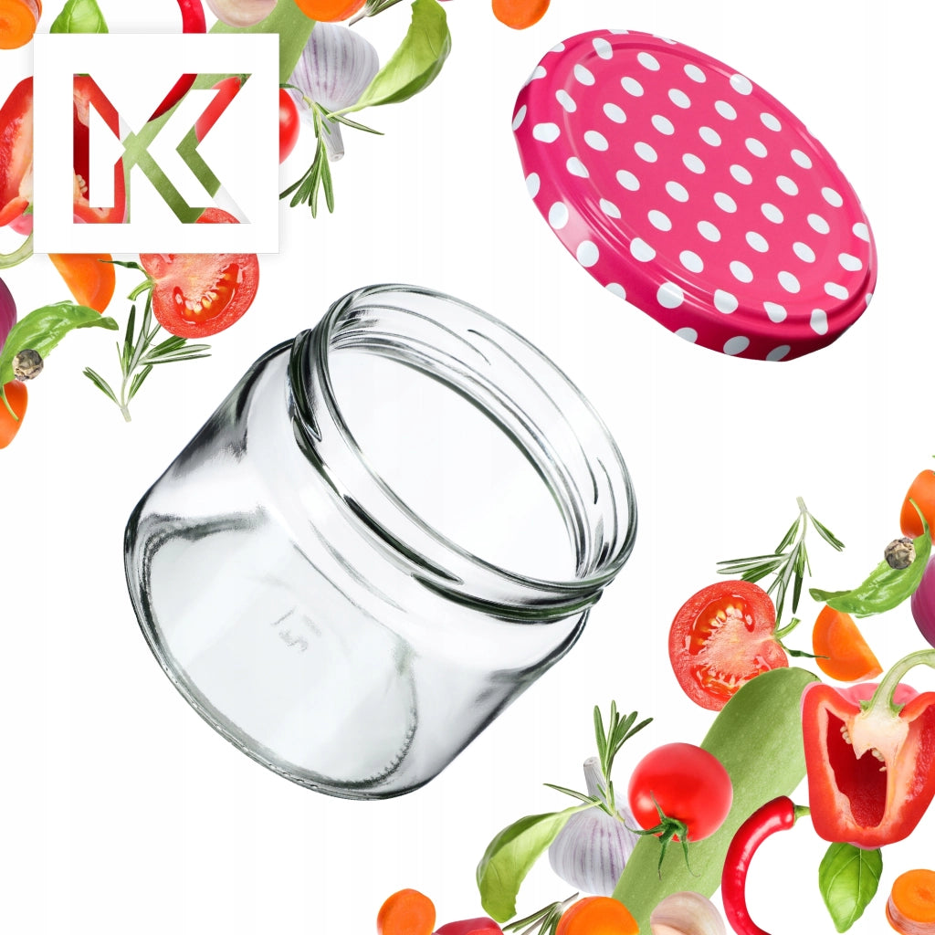 KADAX Sonka vasetti 330ml 10pz 82mm + coperchi "Piselli rosa"