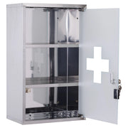 EasyComfort Armadietto medicinali 50x30x18cm Cassetta mobile bagno primo soccorso in acciaio inox con serratura