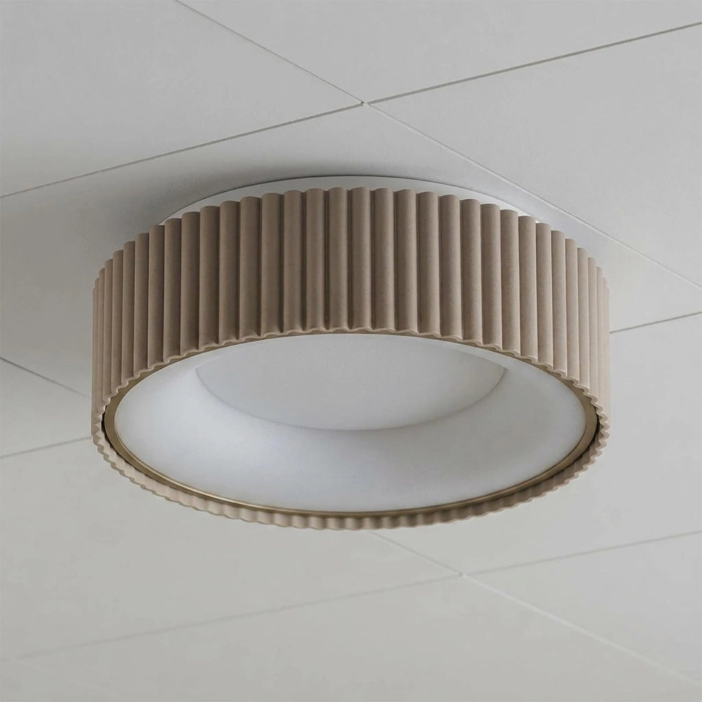 Plafoniera Moderna Tonda LED 30W Dimmerabile CCT Bluetooth Tortora con Telecomando Luce Soffitto Soggiorno Albergo Ristorante