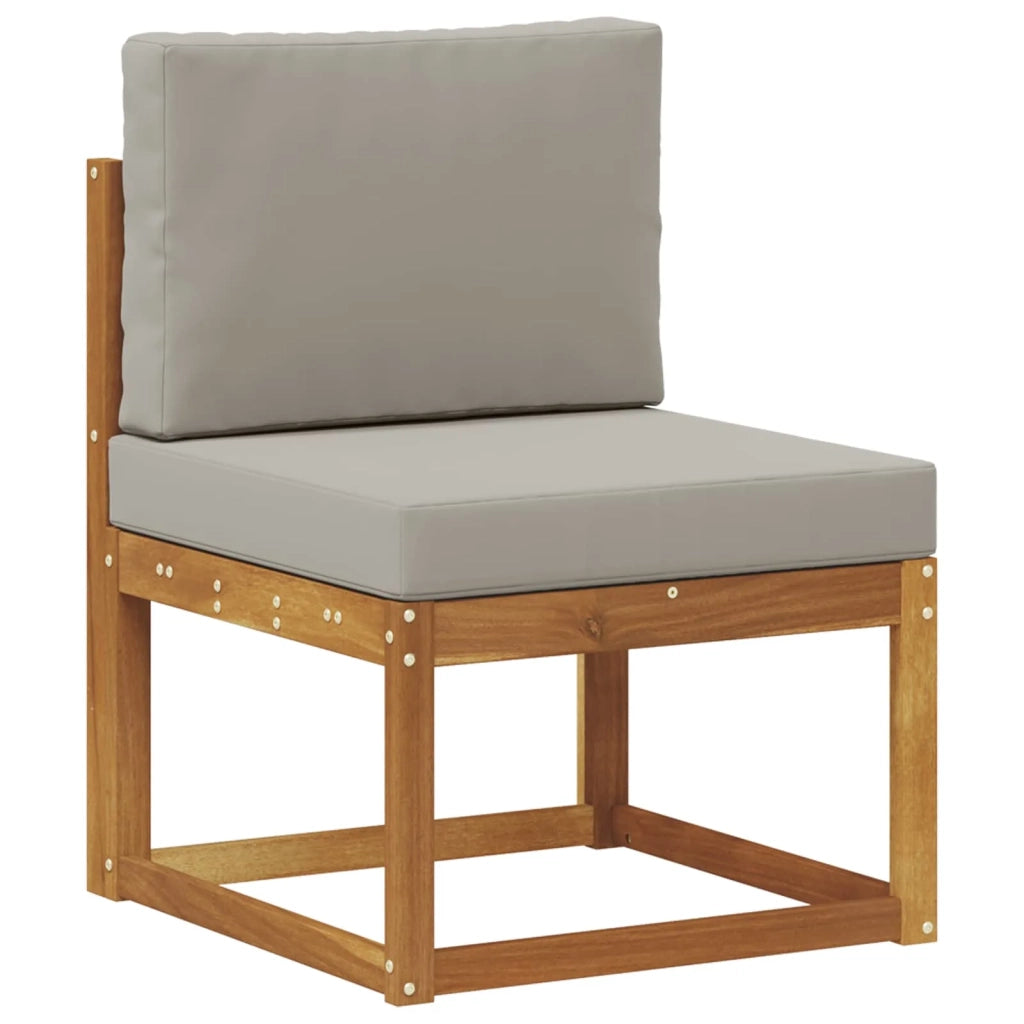 Set di divani da esterno 6 pz Naturale e Grigio Chiaro 3385487