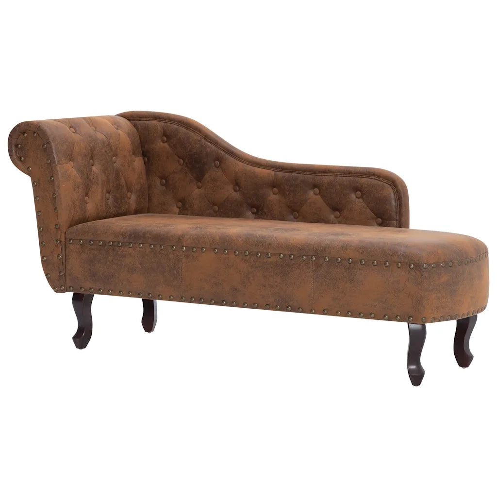 Sdraio Marrone in Pelle Scamosciata Artificiale 281278