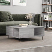 Tavolino Salotto-Tavolino da soggiorno-Tavolo Grigio Sonoma 80x80x36,5 cm Legno Multistrato 634078