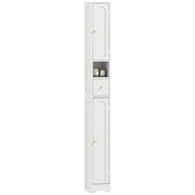 Mobile colonna bagno ¨C zephmum ¨C 2 ante, cassetto, bianco