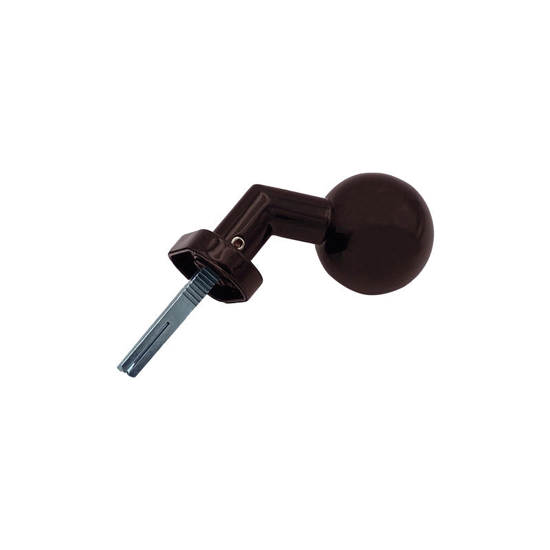 Maniglia su rosetta tonda SAGUATTI  D01/50U in inox marrone lucido