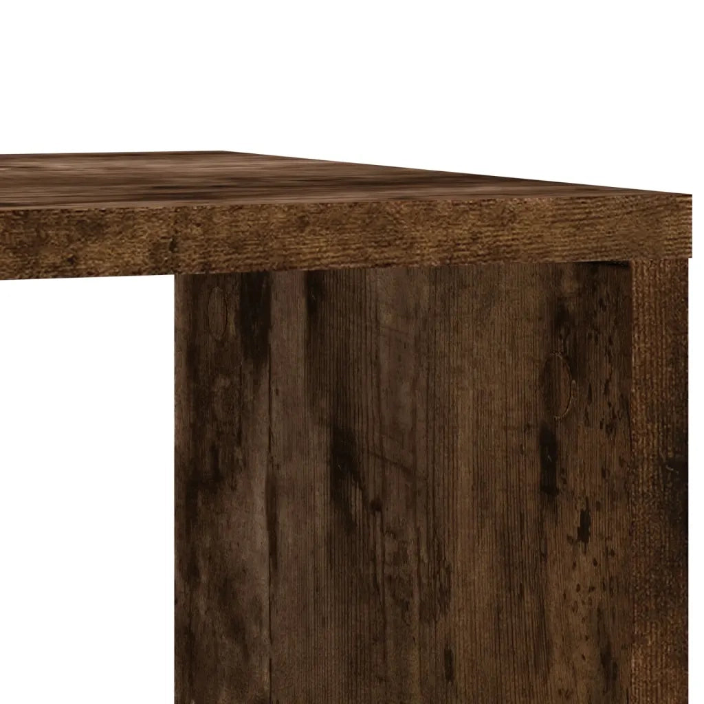 Tavolino | Tavolo laterale con Ruote Rovere Fumo 50x30x55 cm in Legno Multistrato