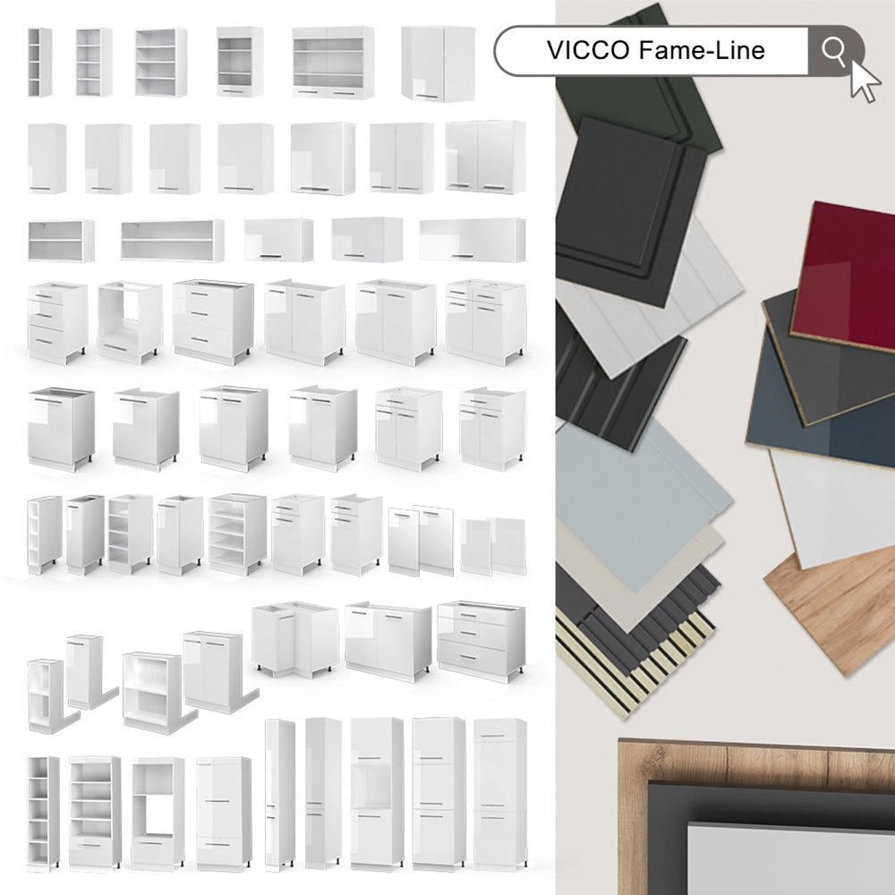 Pannello frontale della lavastoviglie Fame-Line Rovere dorato/Antracite 60 cm, PL Rovere Vicco