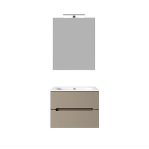 Composizione mobile bagno sospeso con cassetti cm 70 mod. TALIA - Tortora Opaco