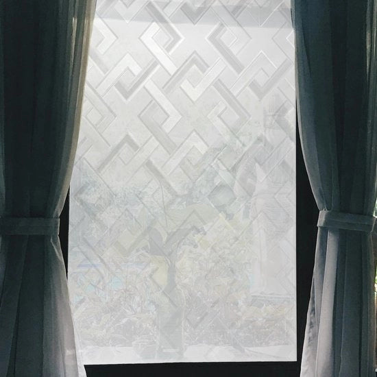 Foglia di vetro anti-intrusione - Foglia di vetro verdusterente - Foglia di vetro statica - Foglia di vetro autoadesiva - Foglia di vetro a fiori - Materiale PVC di alta qualità, 30 cm L x 44 cm W - Foglia di vetro per la privacy