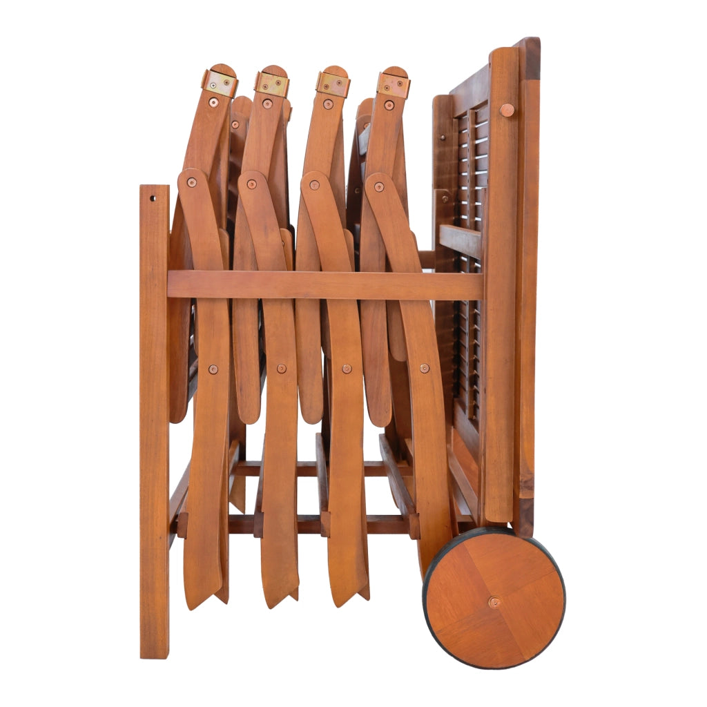 Set da Pranzo per Esterno Ancarano in Legno di Acacia Certificato FSC® [en.casa]