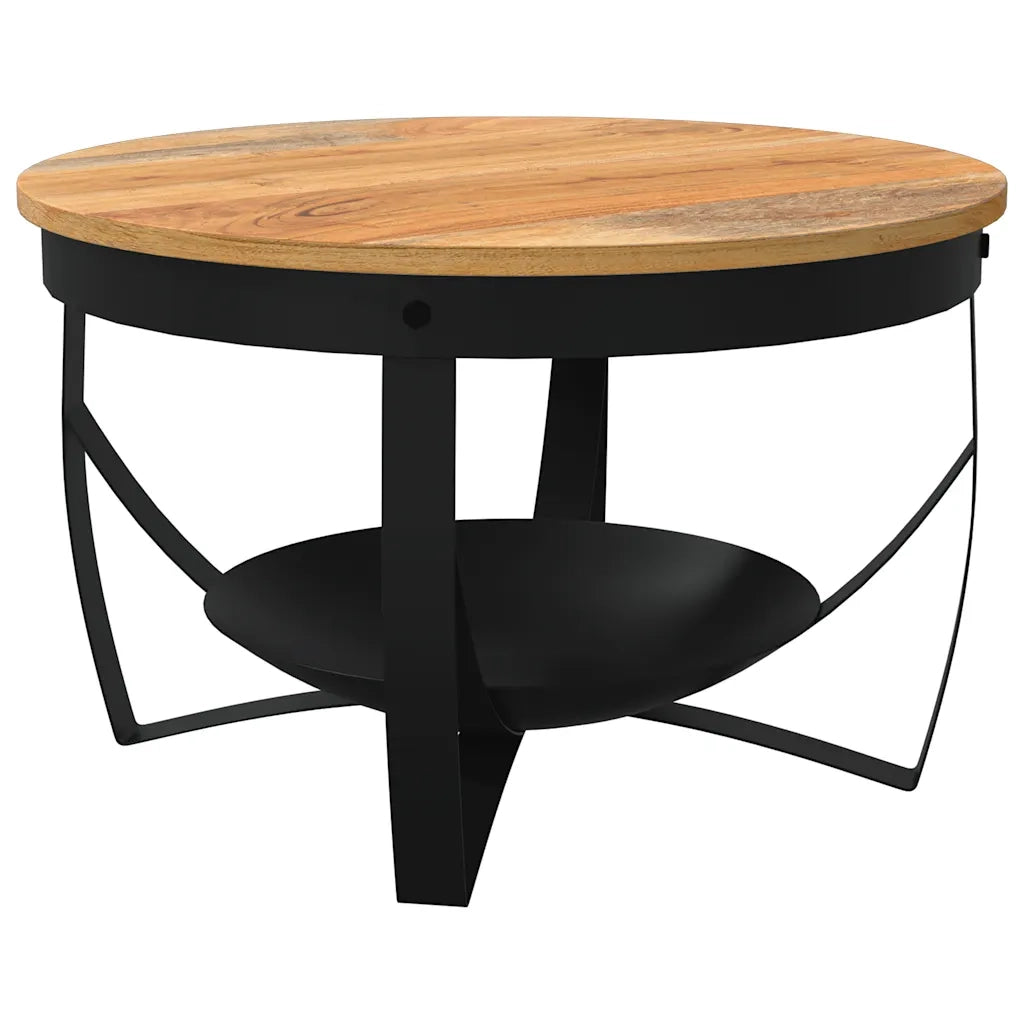 Tavolino da CaffÃ¨ Ã˜68x43 cm in Massello di Acacia