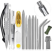 Set di stecchi paracord 12 pezzi, set di FID in acciaio inossidabile per paracord FID set di Marlinspike per paracord per cucire paracord chiusura di cinture aghi per cucire e utensili per levigare utensili per lavorare con cinture o paracord