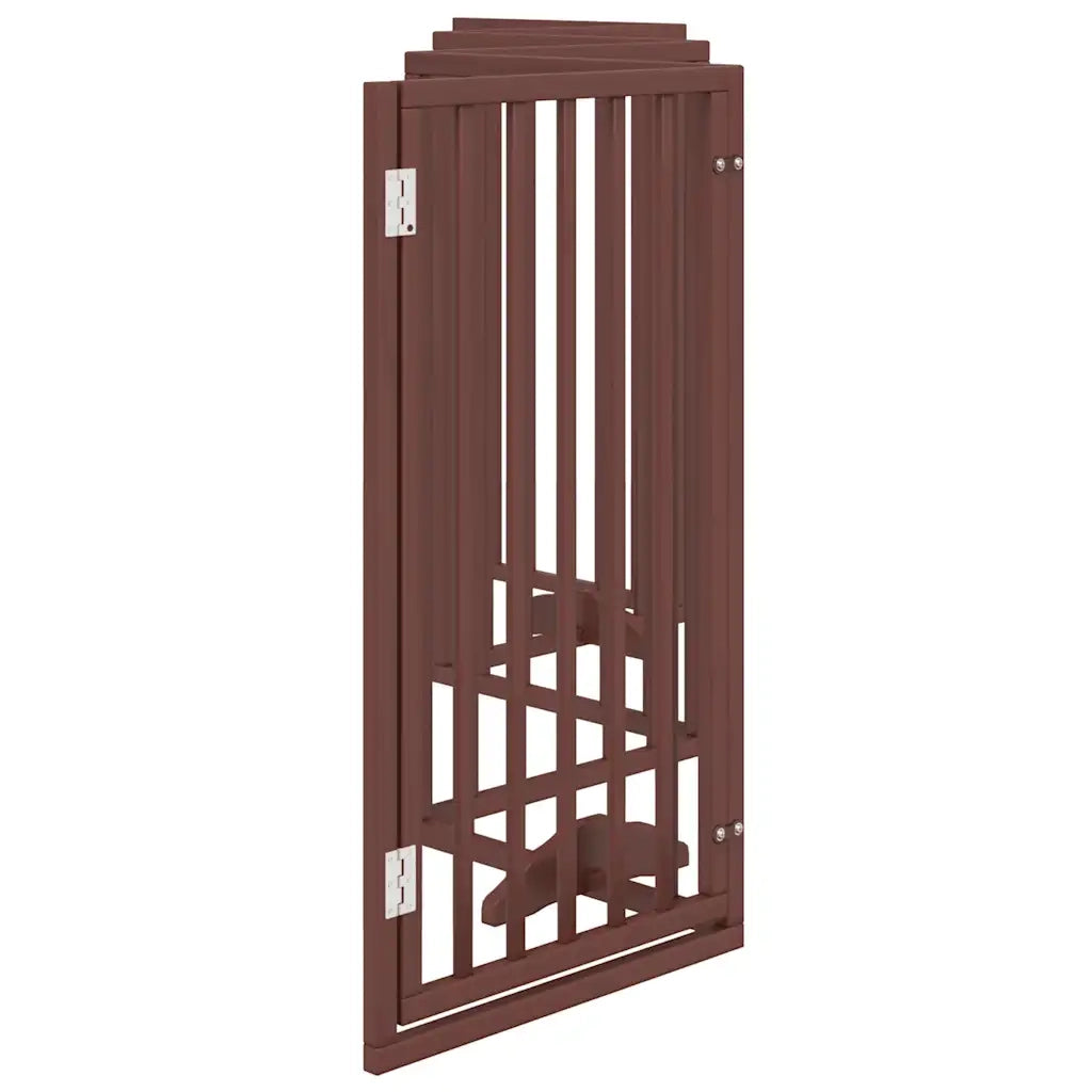 vidaXL Cancello Cani Porta Pieghevole Marrone 6 Pannelli 300cm Pioppo