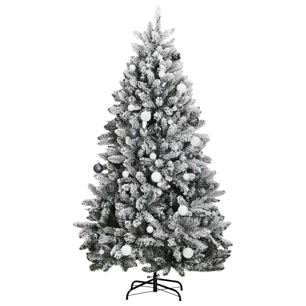 Albero Natale Incernierato con 300 LED e Palline 300 cm 3210178