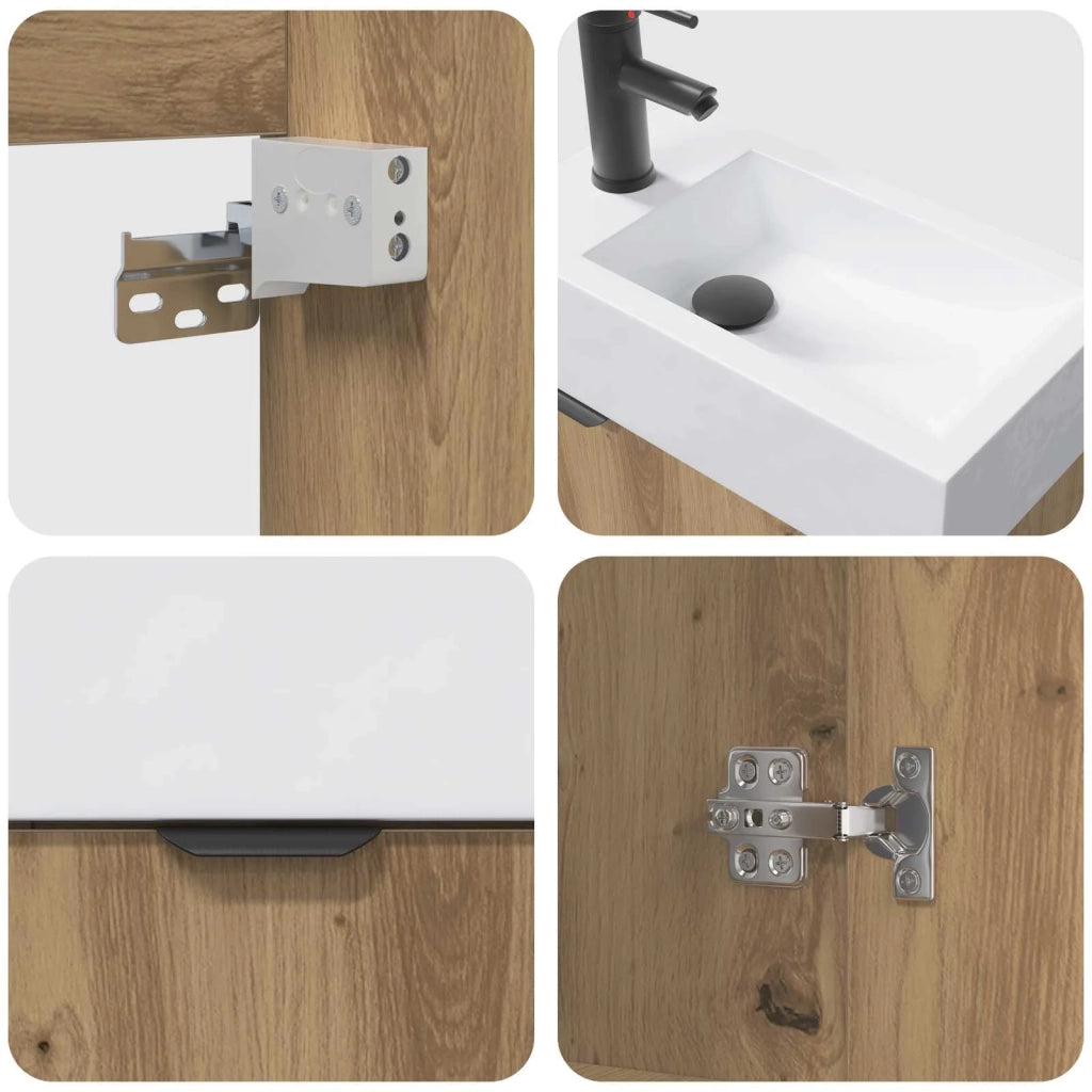 Mobile bagno con rubinetto Rovere Artigianale 889432