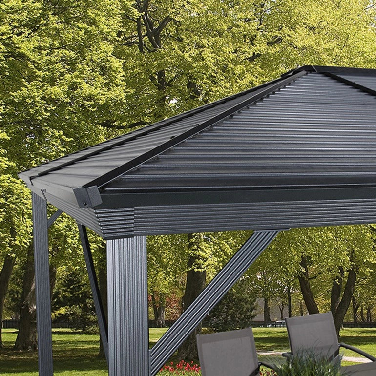 Gazebo in alluminio ed acciaio Ventura 10'x10' 296x296x260 cm by Ezooza